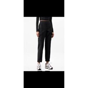 Athleta Pants Womens 12 Black Cargo Stretch Joggers Athletic Outdoor Zip Pocket